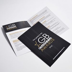 cheap booklets - printed with GB awards