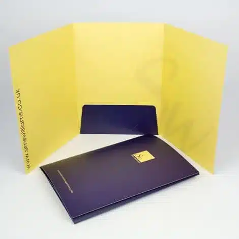 A4 6 page folder with centre flap