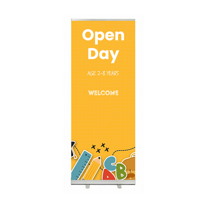 Open day roller banner design