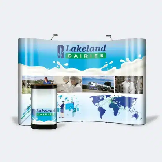 Large display stand advertising Lakeland Dairies.