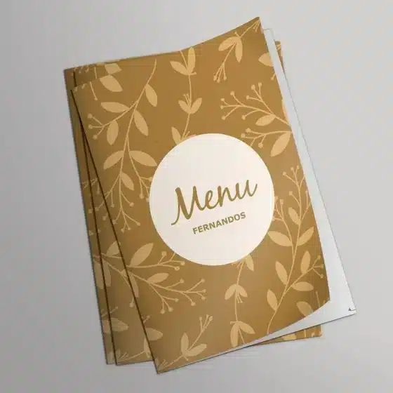 booklet menu