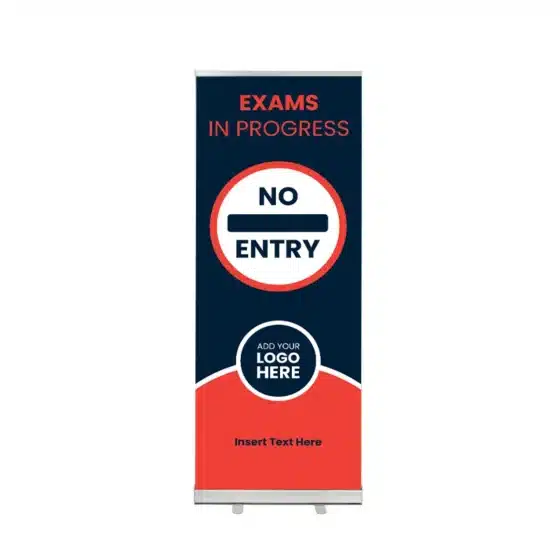 Exam roller banner design