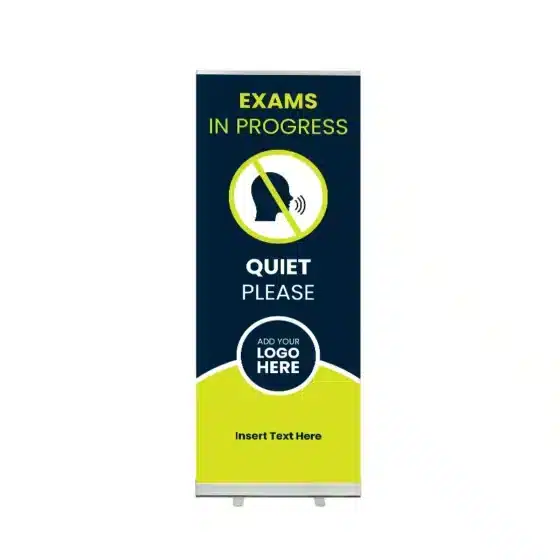 Exam roller banner design