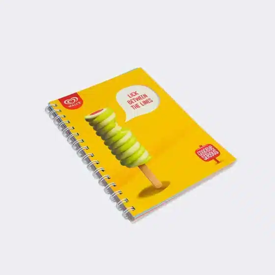 A6 Wiro Bouund Notepads - image of branded notepad