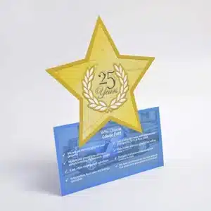 Hotel & Accommodation 7 Star Shaped Strut Cards