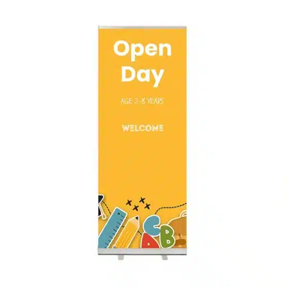 Open day roller banner design